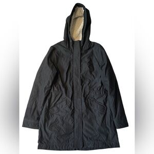Abercrombie & Fitch Women’s Black Raincoat with Hood